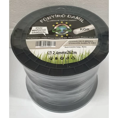 Műanyag vágószál alukevert 2,4mmx262  m kör