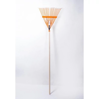 LOMBGEREBLYE FÉM 18 FOG RUGÓS ERŐSÍTÉS NARANCS SZÍN 120CM BÜKKFA NYÉLLEL LOMBGEREBLYE FÉM 18 FOG RUGÓS ERŐSÍTÉS NARANCS SZÍN 120CM BÜKKFA NYÉLLEL