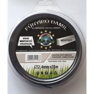 MŰANYAG VÁGÓSZÁL ALU 1LB NÉGYSZÖG 2,4MM 78 MÉTER