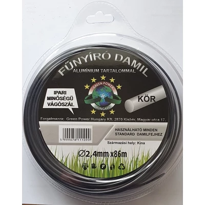 MŰANYAG VÁGÓSZÁL ALU 1LB KÖR 2,4MM 86 MÉTER
