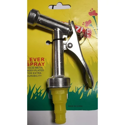 LOCSOLÓ PISZTOLY FÉM KRÓM MINI TÖMLŐ CSATLAKOZÓVAL