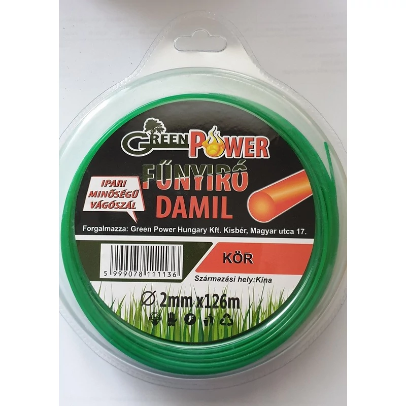 MŰANYAG VÁGÓSZÁL 1LB 2MM KÖR 124 MÉTER